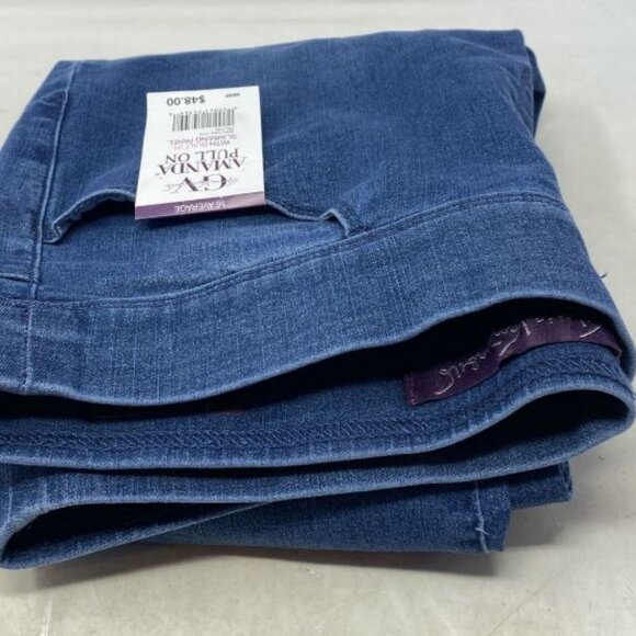 Women's Gloria Vanderbilt Amanda Pull-On Straight Jea ... Color: Felton Size: 16 - Picture 4 of 6